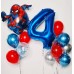 Μπαλόνια Spiderman με νούμερο γενεθλίων 